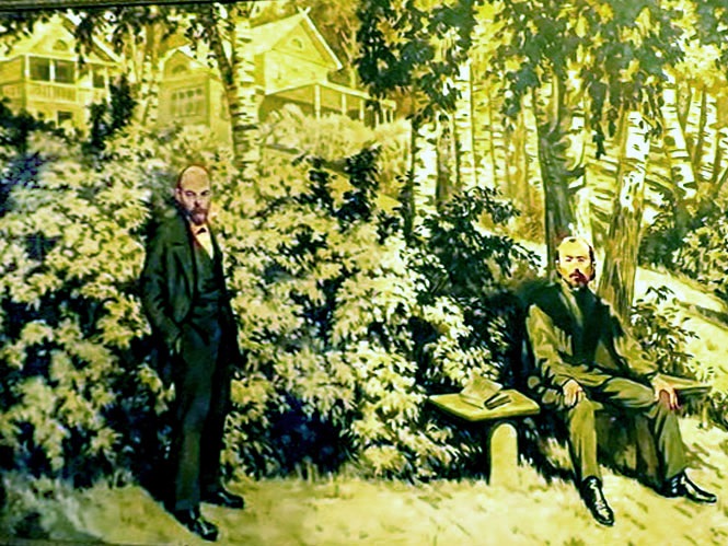 В.Ленин и А.Ганшин в Горках